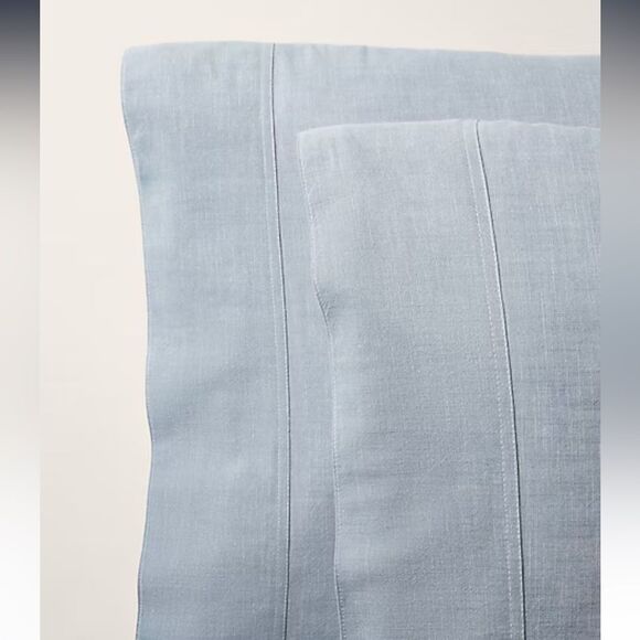 NWTs Ralph Lauren Workshirt Chambray Fitted KING Sheet - Picture 2 of 4